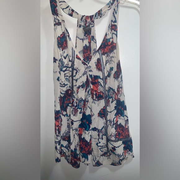 Waverly Silk Geometric Pattern Racerback Tank Size S - Picture 2 of 7